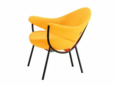 Arm Chair luxury yellow  3D model