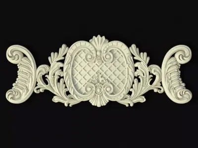 Central decor ornament for furniture 3D model 885