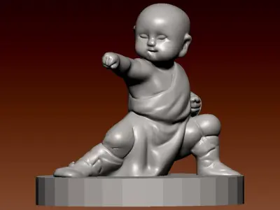 Monk statue - Decoration - 3D print 3D print model