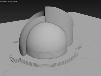 Rotunda museum building 3D model