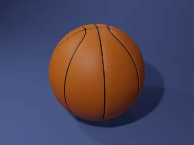 3D Basket Ball Model - Low Poly - Textures In Low-poly 3D model