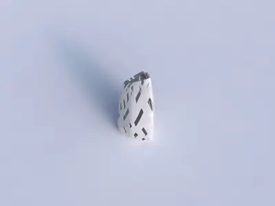 Vase tipped triangle with cuts 3D print model