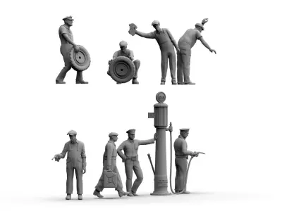 Gas Station Staff 3D print model