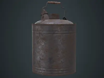 Fuel Can 4D Low-poly 3D model