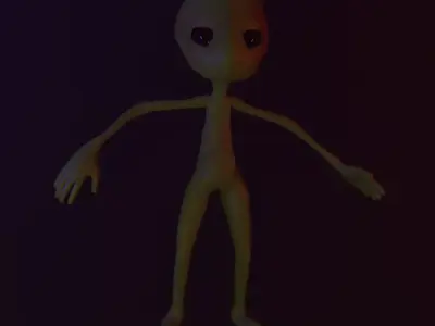 Sci-Fi Alien Rigged and Animated Free low-poly 3D model