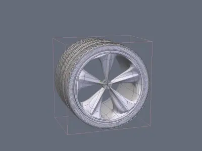 wheel rim Low-poly 3D model