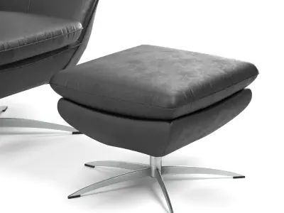 Pottery Barn Wells Swivel Armchair 3D model