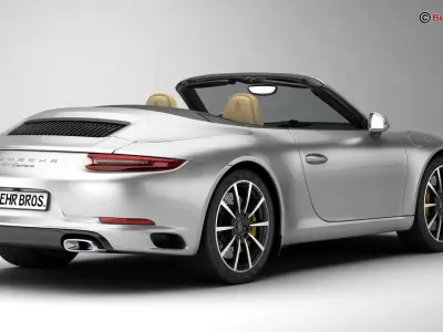Porsche 911 Carrera Cabriolet 2017 3D model