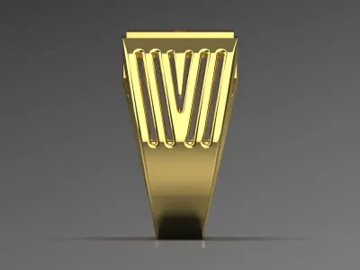 man gold ring mr0189 3D print model