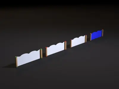 playground fencing 3D model