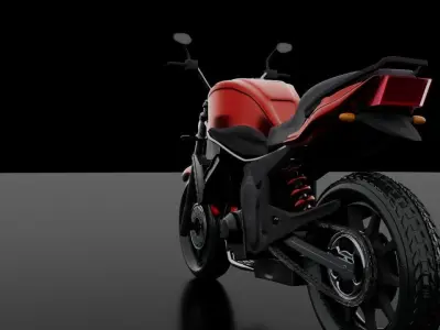 Motor Bike With Texture 3D model