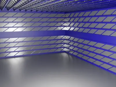   Hangar Interior Low-poly 3D model