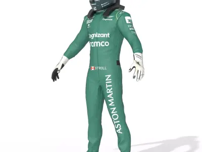 F1 Aston Martin Suit 2023 3D model