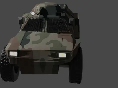 military vehicle  Low-poly 3D model