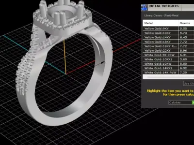 ring woman 3D print model 17