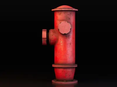 Rusted Fire Hydrant Free low-poly 3D model
