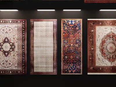 30 Low Poly Eastern-Persian Carpets Pack Low-poly 3D model
