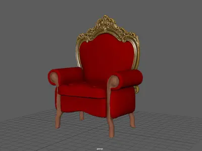 SANTA CLAUS CHAIR 3D model
