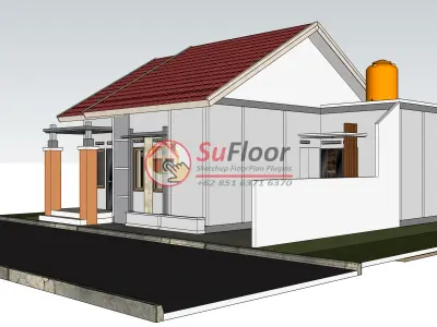 House 9x10m code 470- Sketchup 3D model 3D model 3D model