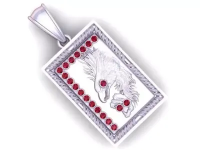 Gold Eagle Pendant 3D printable model   3D print model