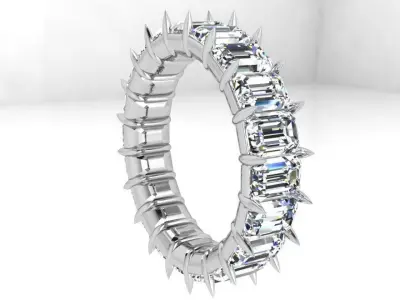 Emerald Eternity Ring 3779 3D print model