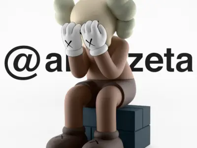 Kaws Passing Through Textured Low-poly 3D model