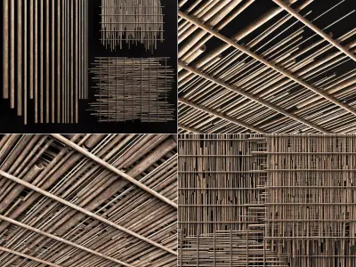 Ceiling round twig n1 3D model