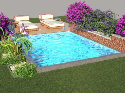 laos Swimming Pool 3D model