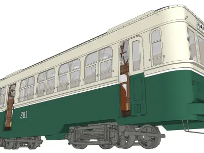 streetcar trolley car 3D model