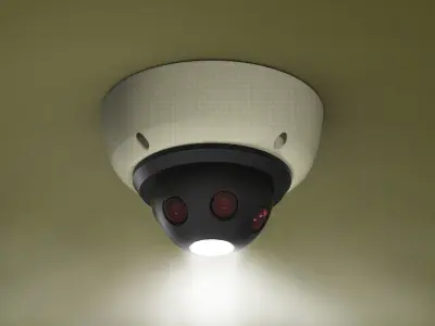 360 Lens Car CCTV Low-poly 3D model