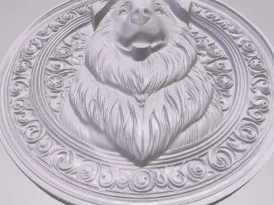 Mutt 2 basrelief for 3D printing 3D print model