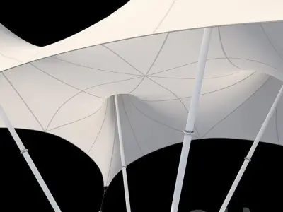 Awning construction 3D model