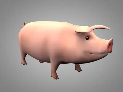 Pig or Porky Low-poly 3D model