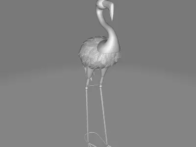 Pink Moriah Flamingo Garden Art 3D model