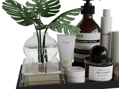 Decorative set spa tray 3D model