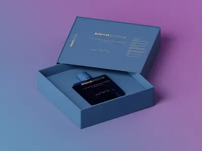 Luxury Perfume with Box 3D Model Low-poly 3D model