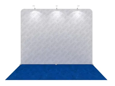 Exhibition booth 10x5ft straight wall 3DM007 Free 3D model