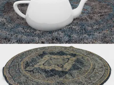Round Rug Set 66 3D model