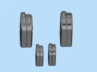 Metal petrol FUEL CANISTER  Jerry Can 3D models Printable 3D print model