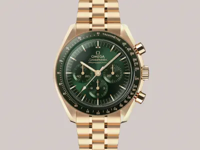 Omega Speedmaster Moonwatch Professional - Gold on Moonshine -  3D model