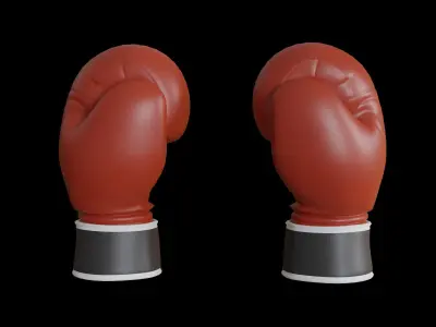 Boxing Gloves Low-poly 3D model