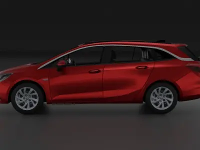 Opel Astra Grand Tourer Low Poly 3D Model Low-poly 3D model