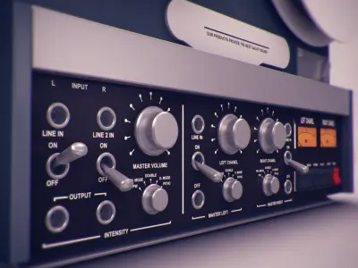 Old Tape Recorder 3D model