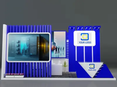 Booth Exhibition Stand a258a 3D model