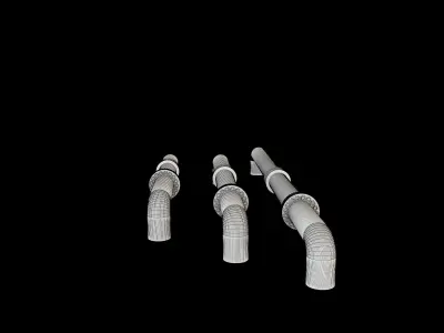 PBR Industrial Gas Pipes m5 3D model