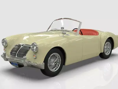 1961 MG MGA Roadster  Low-poly 3D model