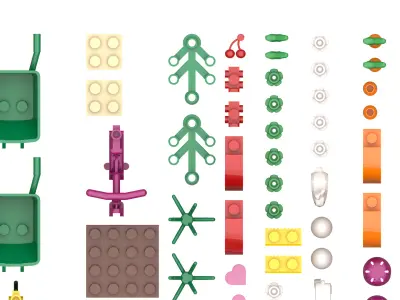 TwindBricks3D - 40606 Spring Fun VIP Add-On Pack 3D print model