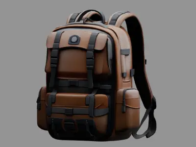 Stylized Backpack BP20 Low-poly 3D model