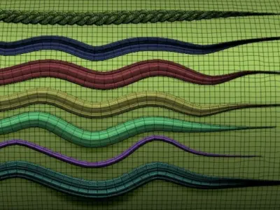 Hair brush for ZBrush Free low-poly 3D model