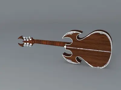 Pitchfork guitar Free 3D model